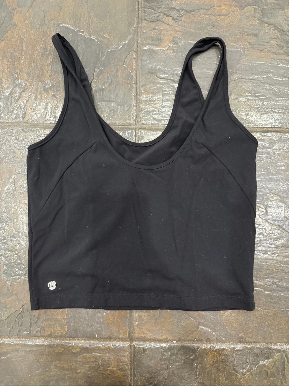 Buffbunny Collection Black Cropped Athletic Tank Size Large